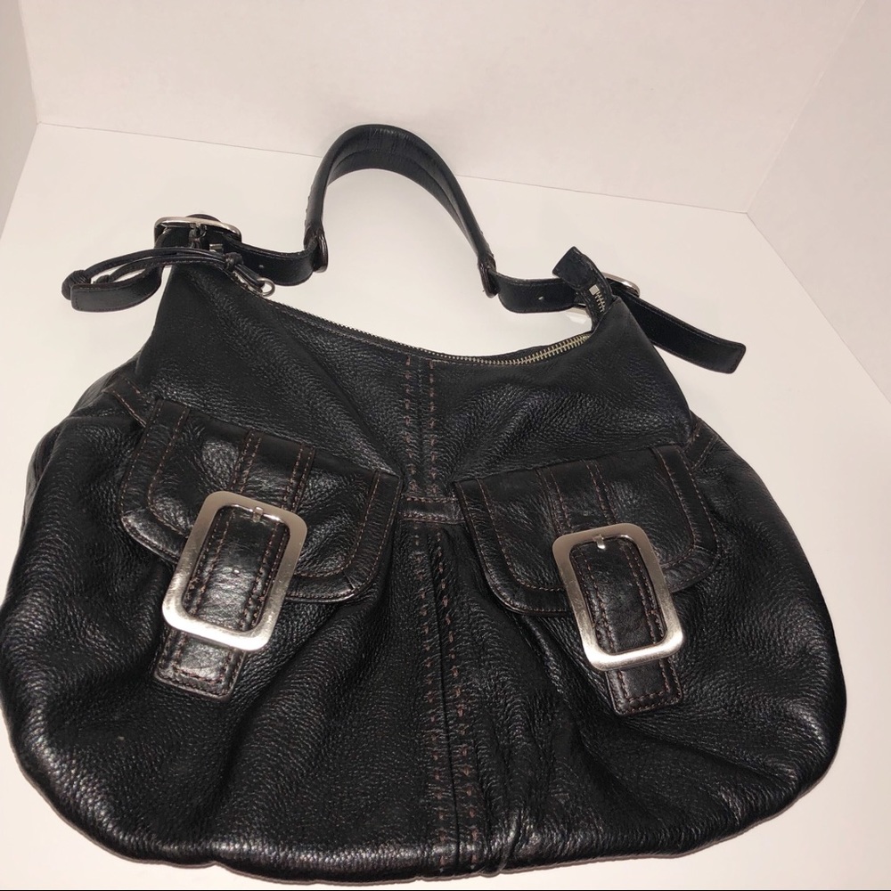 Cole Haan Pebbled Black Leather